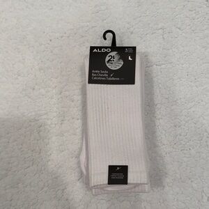 ALDO Men's Classic White Ankle Socks